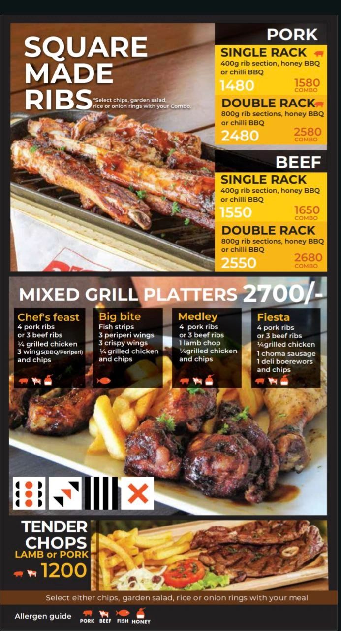 Big Square Menu